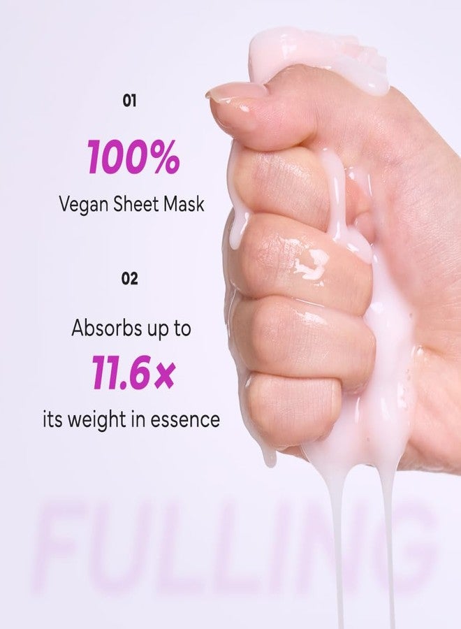 SAM'U Born Panthenol Fulling Mask – Korean Facial Sheet Mask with Plant-based collagen & Squalane For Nourishing care – Hydration & Nutrition Face Mask, Korean Glass Skin Care Face Mask (5 Sheets) - Image 3